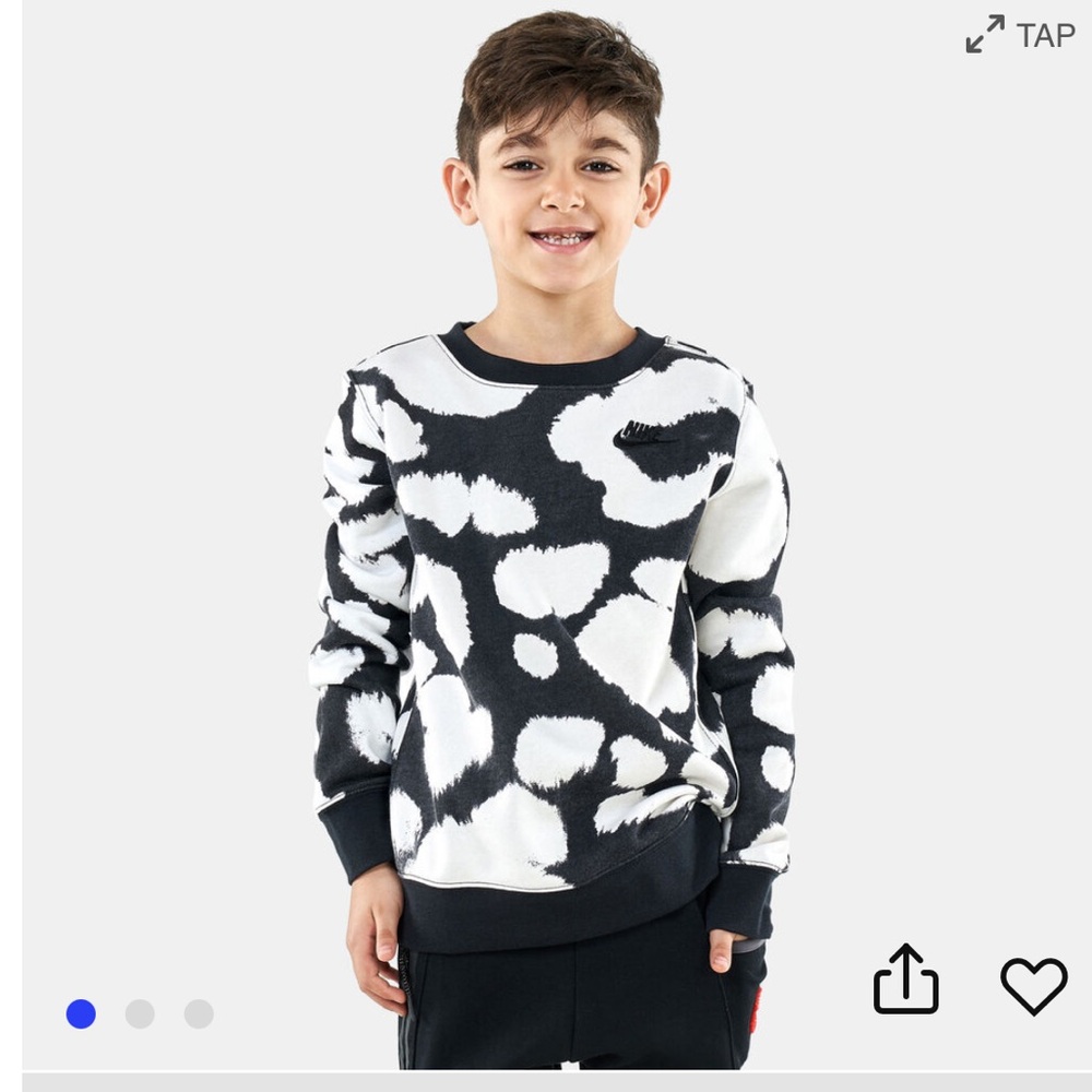 Nike Kids' Sportswear Allover Print Crew Sweatshirt